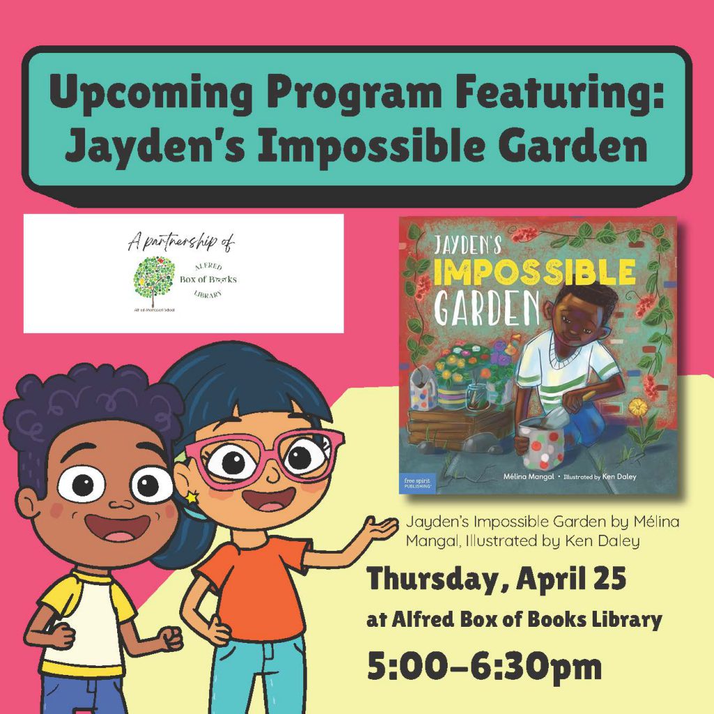 Program for Jayden's Impossible Garden at Alfred Montessori School