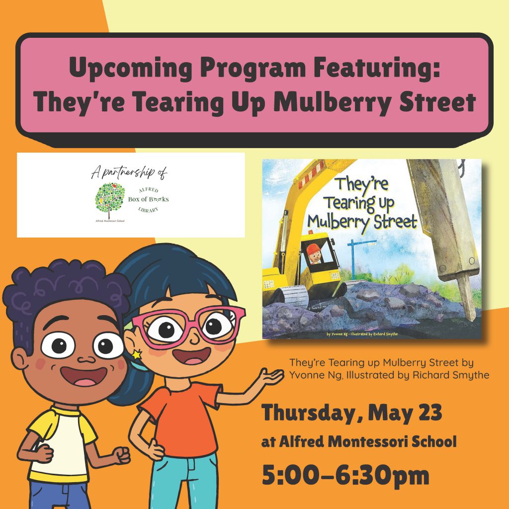 Program for They're Tearing Up Mulberry Street at Box of Books Library