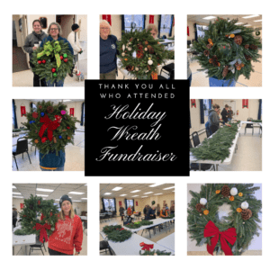 Photos from wreath fundraiser last year. 