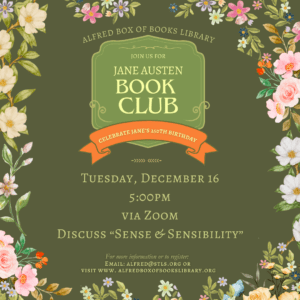 Flyer for Jane Austen Book Club.
