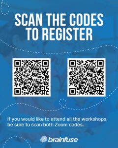 QR Codes to register for SAT Prep workshops. 
