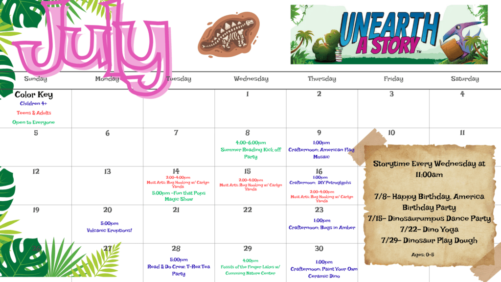 July program calendar